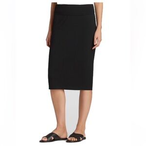 Eileen Fisher Long Skirt with Extra-Wide Banded Waist